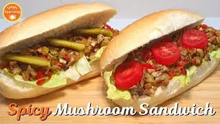 Tastes Better Than Meat! Spicy Mushroom Sandwich | Mediterranean Lunch Ideas | Turkish Vegan Kokore&ccedil;