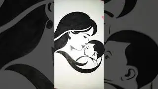 ❤️Mother and Baby Drawing❤️ |Easy Mother Love Sketch |Beautiful Mom & Baby Art#motherlove #art