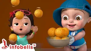 Round Round Laddus 😋 - Crunchy Munchy Laddus - Kids Sharing Song | Nursery & Baby Rhymes | Infobells
