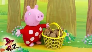 Peppa Pig Buscando Nueces en el Bosque