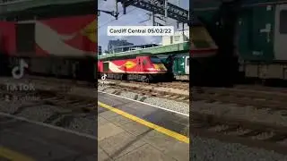 Cardiff Central Train Station with a Colas Class 43 HST (High speed train) #shorts