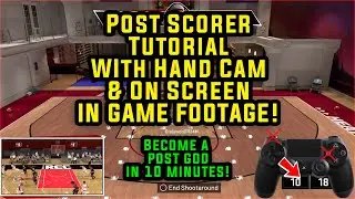 NBA 2K20 Post Scorer Tutorial With Hand Cam & ON SCREEN IN GAME EXAMPLES! Cheesy & Glitchy Post Move