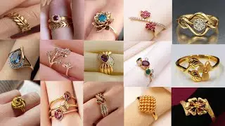 Новейшие дизайны золотых колец для девочек l Дизайн золотых колец на каждый день 2022 l @ambergoldcollection