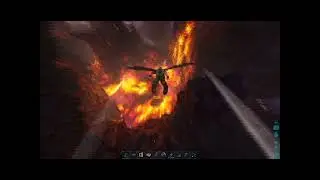 ARK - Diving into the volcano with a wing suit.