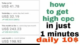 how to get high CPC admob daily 10 $ only one trick Hindi m