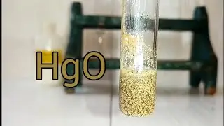 Реакция НИТРАТА РТУТИ и ГИДРОКСИДА НАТРИЯ. Получение ОКСИДА РТУТИ HgO. Опыты по химии.Эксперименты
