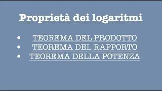 Proprietà dei logaritmi e cambiamento di base: lezione rapida e completa
