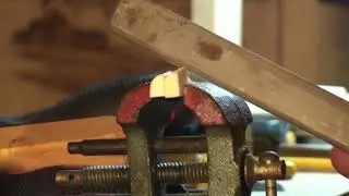 stewmac hd28 acoustic kit guitar cutting a bone nut part 6