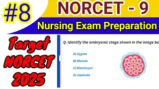 NORCET - 9 Exam Preparation | NORCET - 9 All Subject MCQs | AIIMS NORCET Nursing Officer Exam | #8