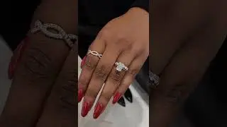 Radiant Diamond Rose Gold Ring + Band Pairing