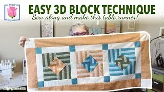 These 3D Floating Diamonds are Easier Than They Look! 🔹 Watch This Simple Technique 🔹 Quilted Runner
