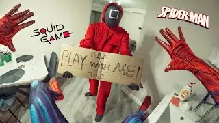 SQUID GAME SOLDIER MAKES SPIDER-MAN PLAY A SQUID GAME 2 (Epic Parkour POV )