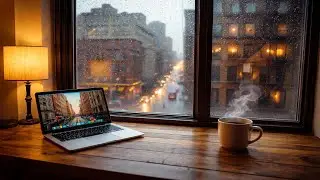 Rainy NYC Day ( NO ADS )  🌧️ Cozy City View with Lofi Music | Relax, Study, Sleep
