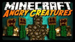 Minecraft Mod Review: ANGRY CREATURES MOD! (Glowstone Monster, Mutated Cactus & More!)