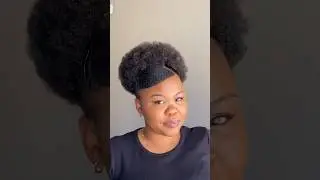 Side swoop with high puff on my type 4 natural hair 🤍🦋 #naturalhair #naturalhairstyles #type4hair