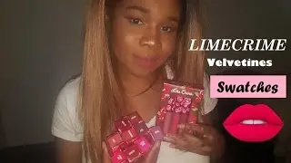 Lime Crime Velvetines - Swatches sur peau noire !