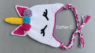 Как связать крючком шапку-единорога для ребенка 3-6 месяцев, шаг за шагом.