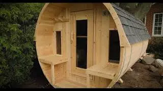 Shingle Roof on Leisurecraft Barrel Sauna