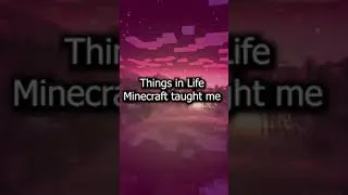 Things in Life Minecraft Taught me - The Last One 😥 #shorts