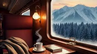 Quiet Train Ride Through Snowy Pines ❄️ Cozy Focus & Reflection Ambience