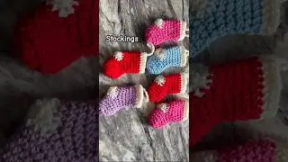 Mini stockings #christmas #crochet #stockings