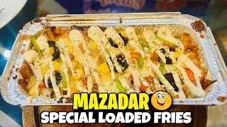 Cheesy Loaded Fries With Hot Chicken | Loaded Fries With Chicken | Best Chicken Loaded Fries😋🤤