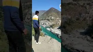 the sangam of river bhagirathi and #alaknanda at beautiful place #devprayag