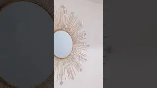 Sunburst mirror #walldecor #homedecor #viralshorts #decor #diycrafts #bestoutofwaste