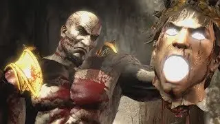 God of War 3 - Kratos Rips Off Helios Head