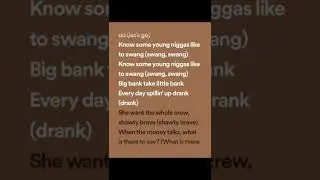 Rae sremmurd - swang(Lyrics spotify version)