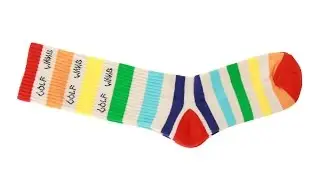 GOLF WANG STRIPE SOCK RAINBOW