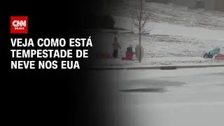 Correspondente da CNN mostra tempestade de neve nos EUA; veja | AGORA CNN