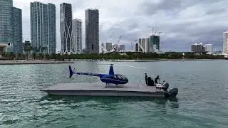 Miami helicopter landing anywhere on the water