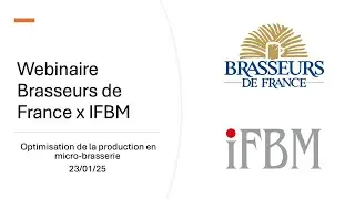 Webinaire Optimisation de la production en micro brasserie