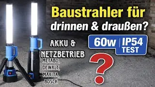 Ledino Hybrid LED Baustrahler 60W im Test | F&uuml;r drinnen & drau&szlig;en (IP54)
