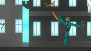 Melon pumpkin and cactus went to fight the future robot in there time travel