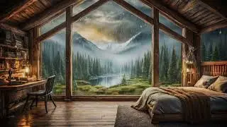 Overnight Rain Sounds for Sleep 🌧️ Dark Screen After 15 Minutes (8 Hours)