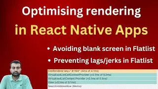 Optimising rendering in React Native apps