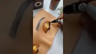 yellow glitter eye makeup💛 #supportme #dailyshorts #subscribetomychannel 🙏🏻
