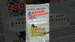 Stick Control! Here is yet another way to use this classic book 🥁Taking this one for a walk #shorts