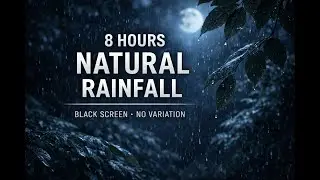 8 Hours Natural Rainfall &ndash; Black Screen, No Variation | Still Night Audio