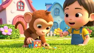 El travieso mono beb&eacute; sacudi&oacute; la caja de galletas | Canci&oacute;n divertida para ni&ntilde;os | Rimas infantiles