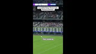 Incredible Relay Throw Cuts Runner at Home!