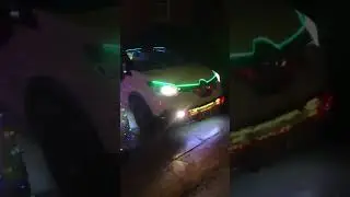 Getting cars ready for the Christmas Car meet in London
