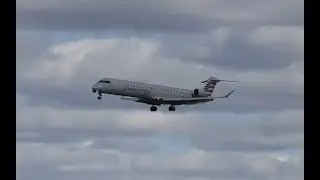 PHL go-around, American Eagle CRJ-900LR due to wind shear! | November 6, 2025.