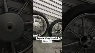 Repaint Velg warna Special Silver Effect #repaint #airbrush #painting #velg #ciparay