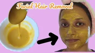 Facial hair removal mask⭐⭐ | Very effective and easy remedy | #diy #viralvideo #skincare 