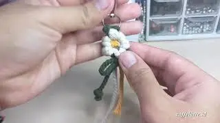 KEYCHAIN DAISY MACRAME #ganci #keychaintutorial #macrame