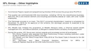 IIFL Holdings Limited  Investor Presentation for Sept 2018 results