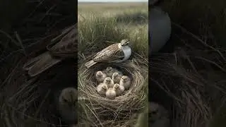 Eurasian Skylark Nest: A Breathing Ring in the Field #skylark #birds #nature #birdnest #wildlife